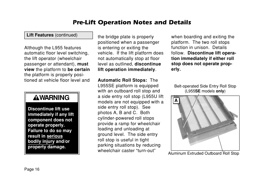 Warning | Braun L955 User Manual | Page 18 / 43