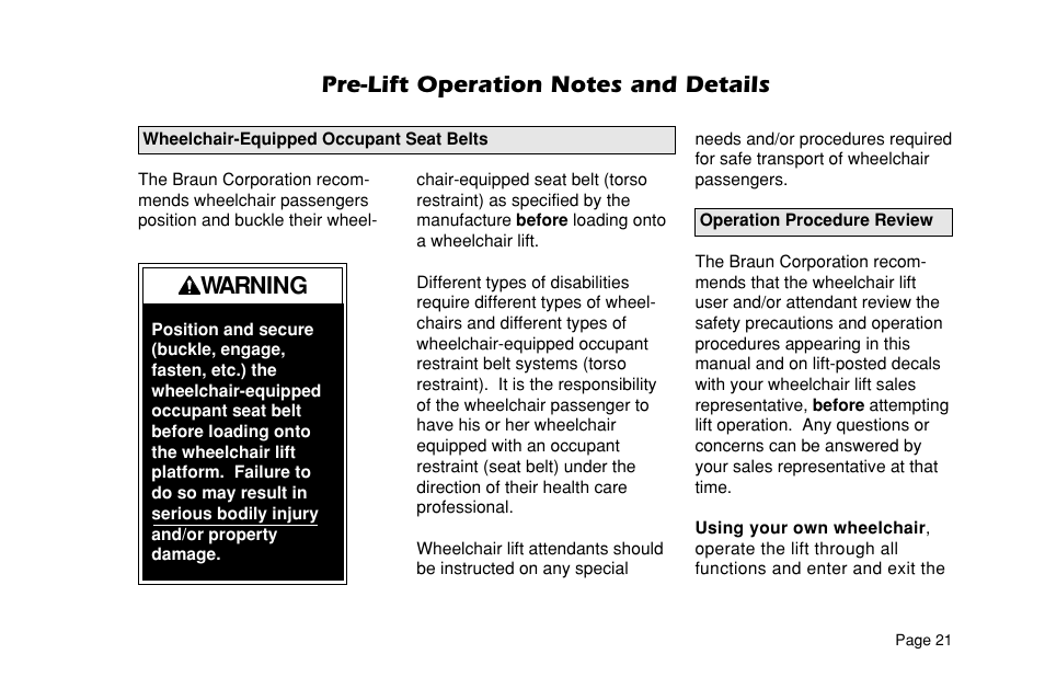 Warning | Braun L955 User Manual | Page 23 / 43