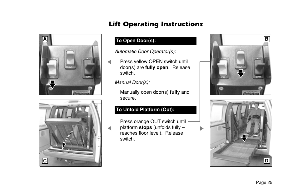 Lift operating instructions | Braun L955 User Manual | Page 27 / 43