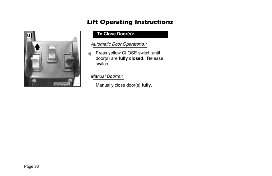 Lift operating instructions | Braun L955 User Manual | Page 32 / 43