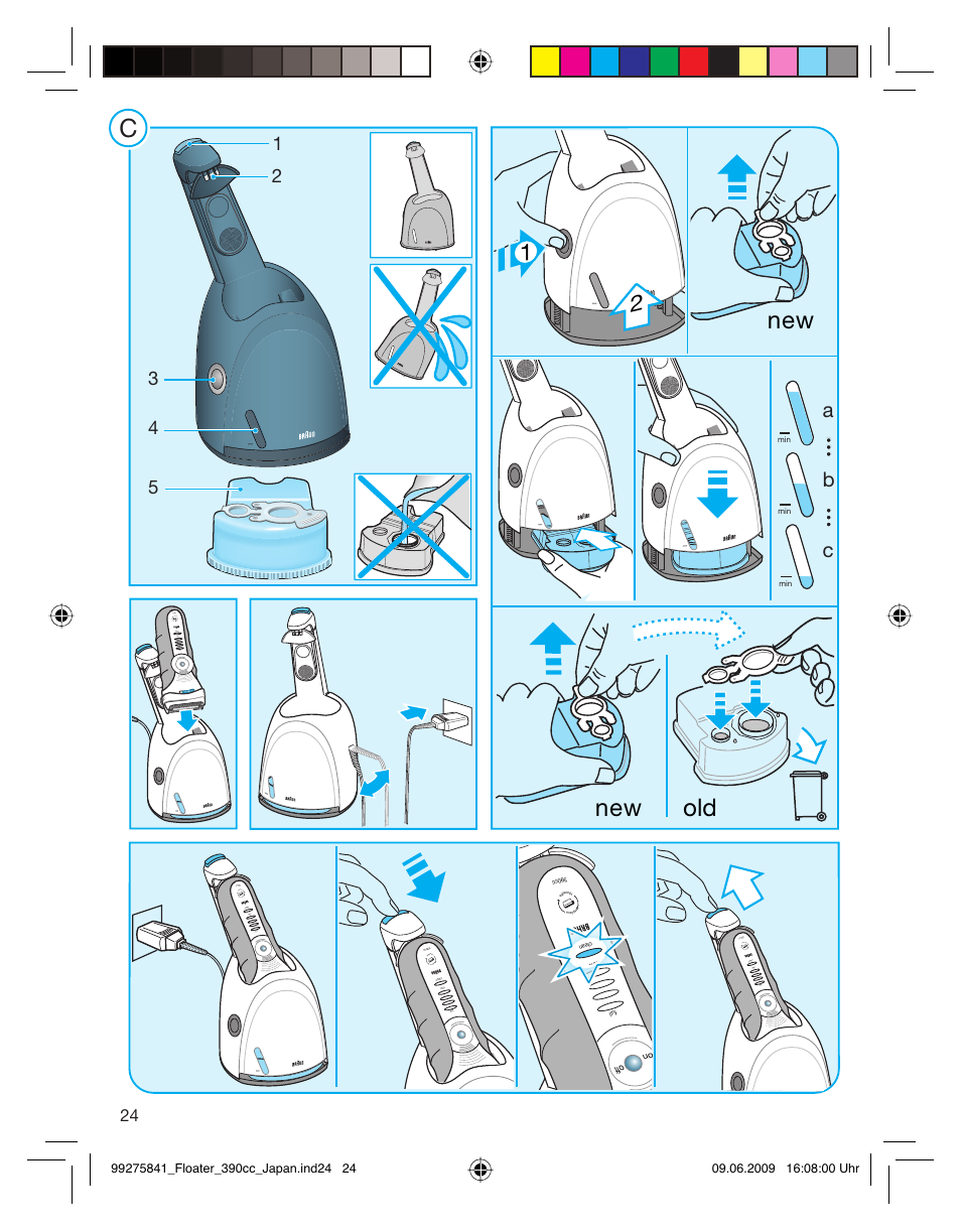 New old, Ab c | Braun 350CC User Manual | Page 24 / 31