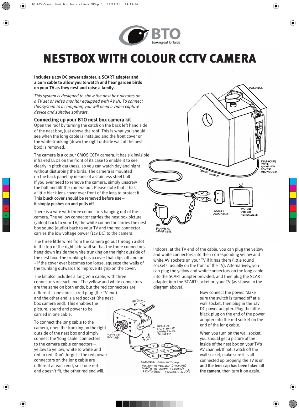 Gardman Nestbox With Color CCTV Camera User Manual | 2 pages