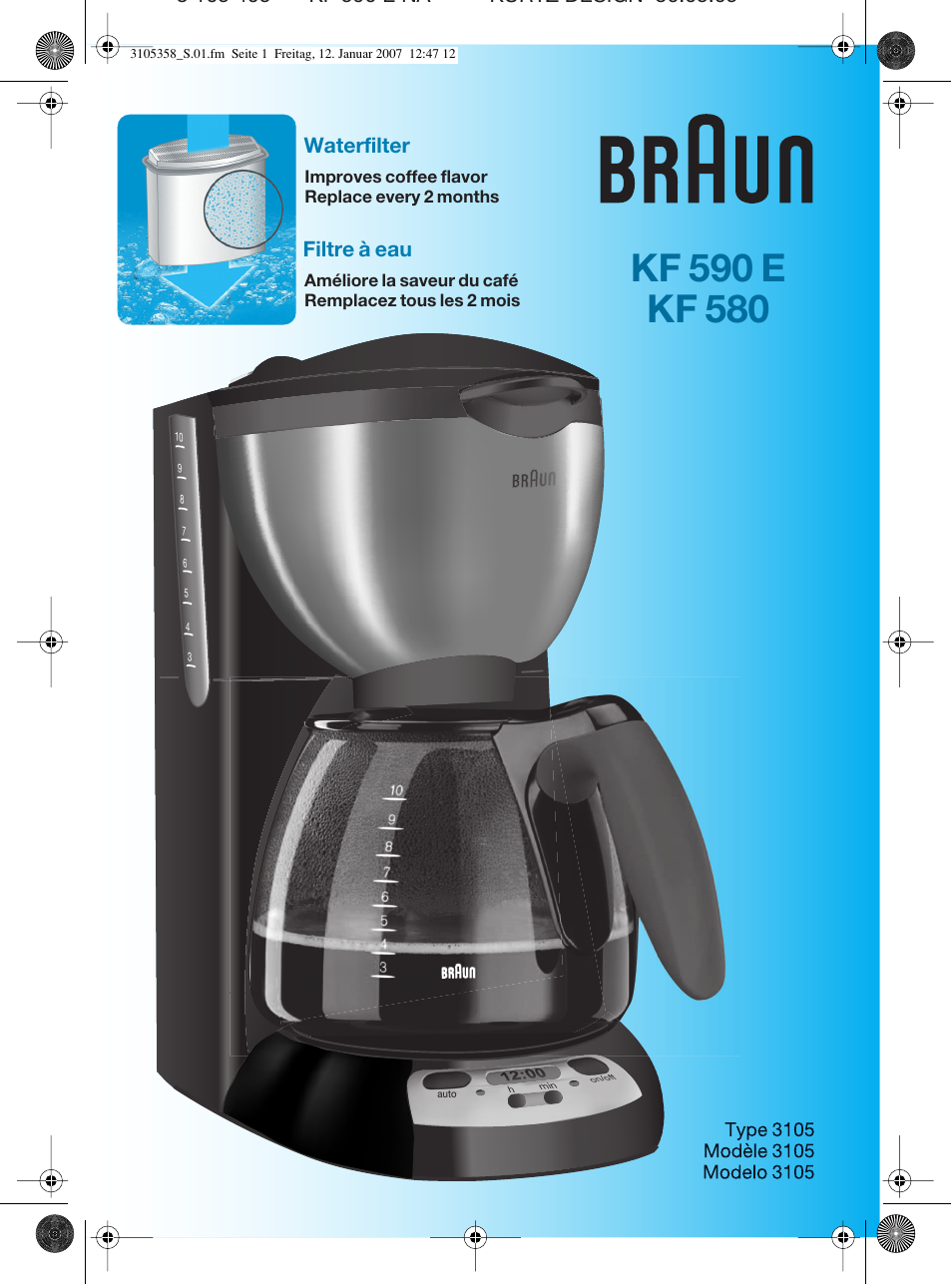 Braun KF580 User Manual | 15 pages