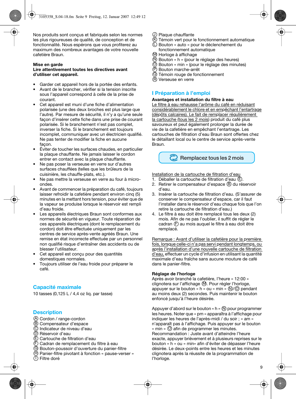 Braun KF580 User Manual | Page 9 / 15