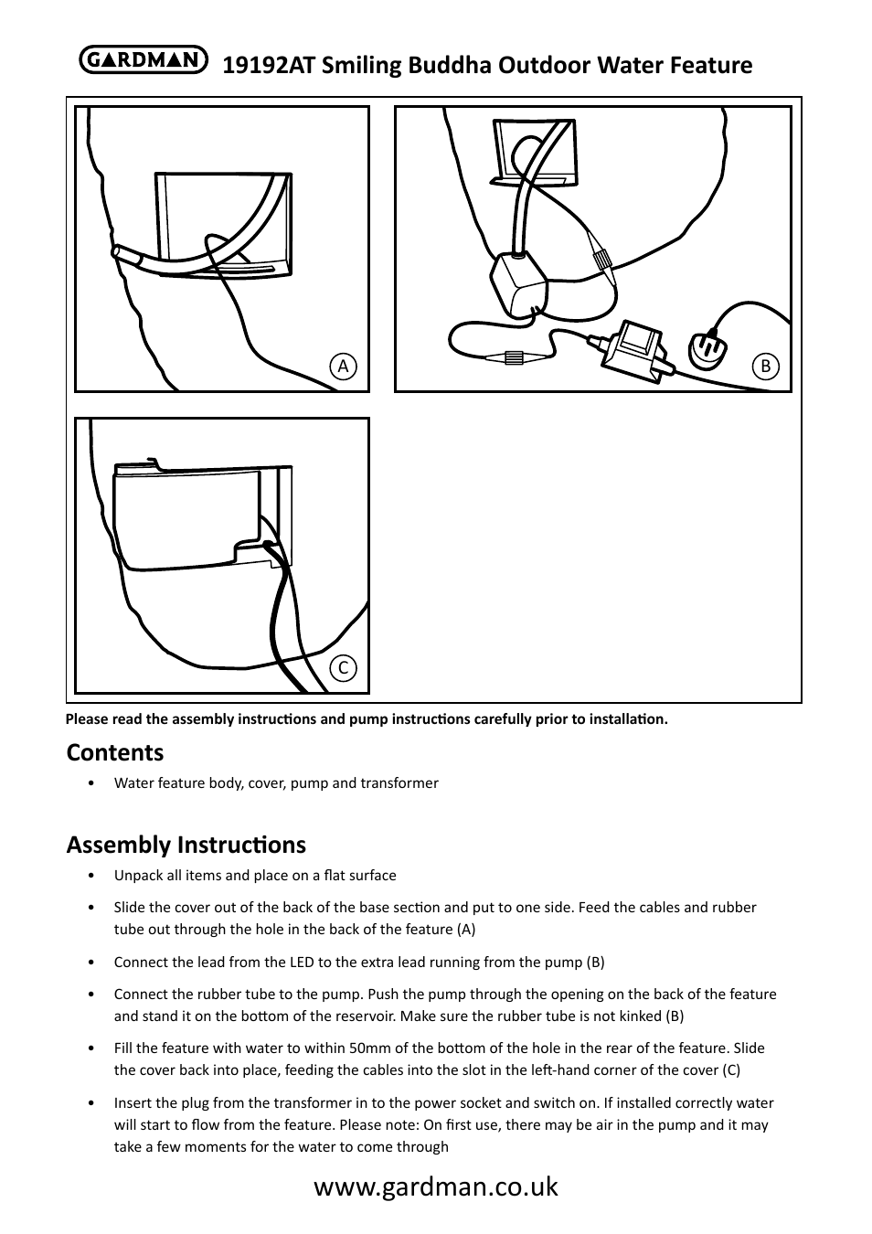 Gardman Smiling Buddha User Manual | 6 pages