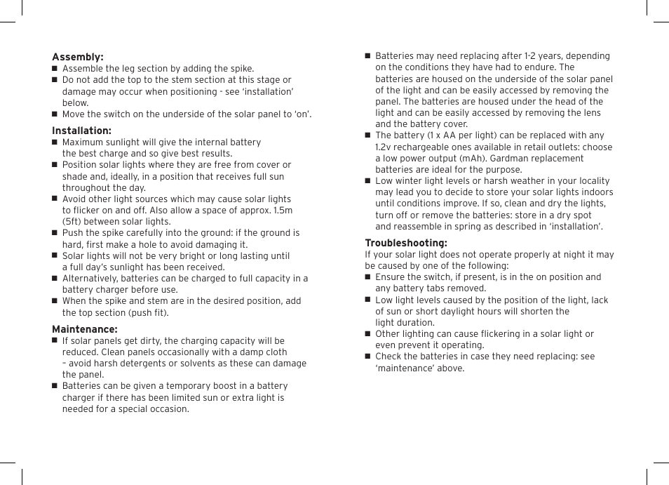 Gardman 4 Orion Stainless Steel User Manual | Page 2 / 12