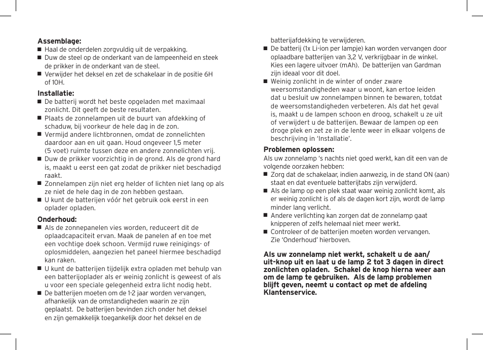 Gardman 2 Solar Ultra User Manual | Page 8 / 12