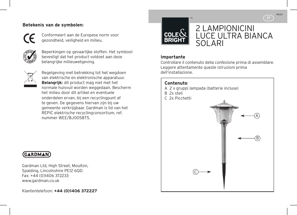 2 lampionicini luce ultra bianca solari | Gardman 2 Solar Ultra User Manual | Page 9 / 12