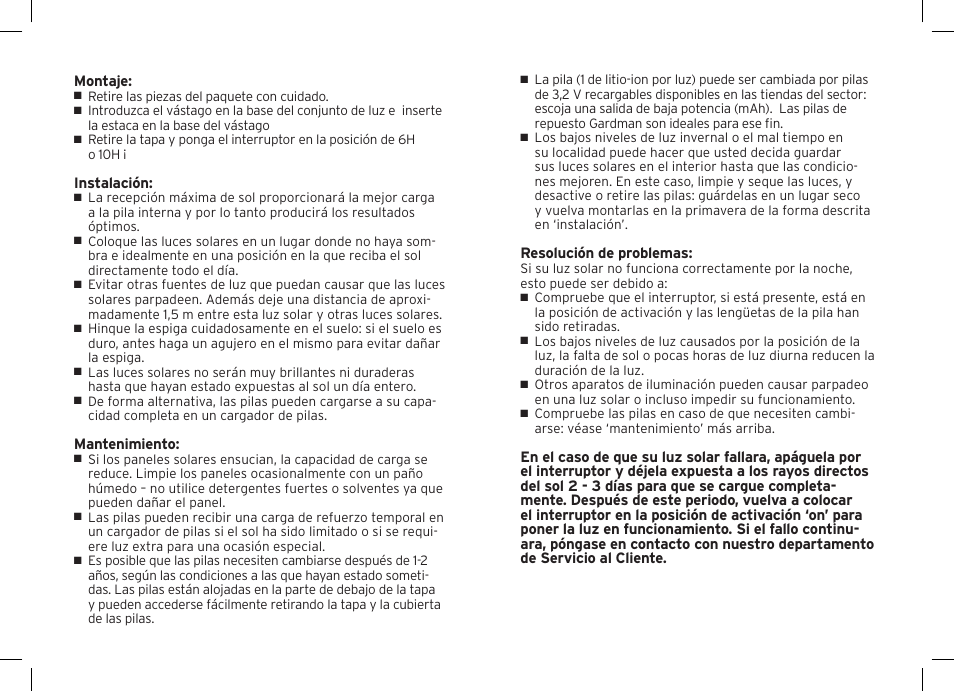 Gardman 2 Solar JET Ultra User Manual | Page 12 / 12