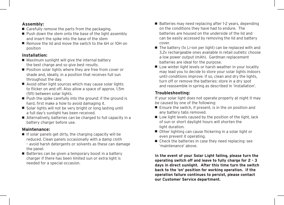 Gardman 2 Solar JET Ultra User Manual | Page 2 / 12