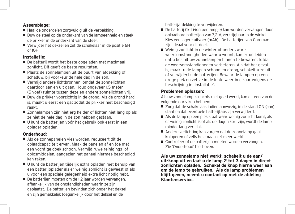 Gardman 2 Solar JET Ultra User Manual | Page 8 / 12