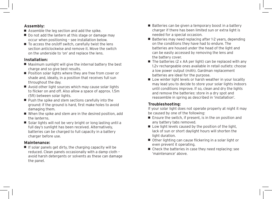 Gardman Coach Light translation User Manual | Page 2 / 12