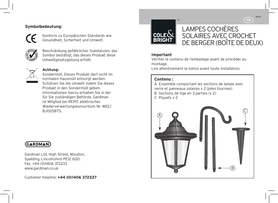 Gardman Coach Light translation User Manual | Page 5 / 12
