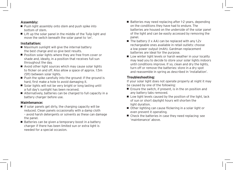 Gardman Colour change tulip User Manual | Page 2 / 12