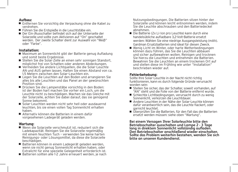 Gardman Solar Jumbo Crystal Bubble Lights User Manual | Page 4 / 12