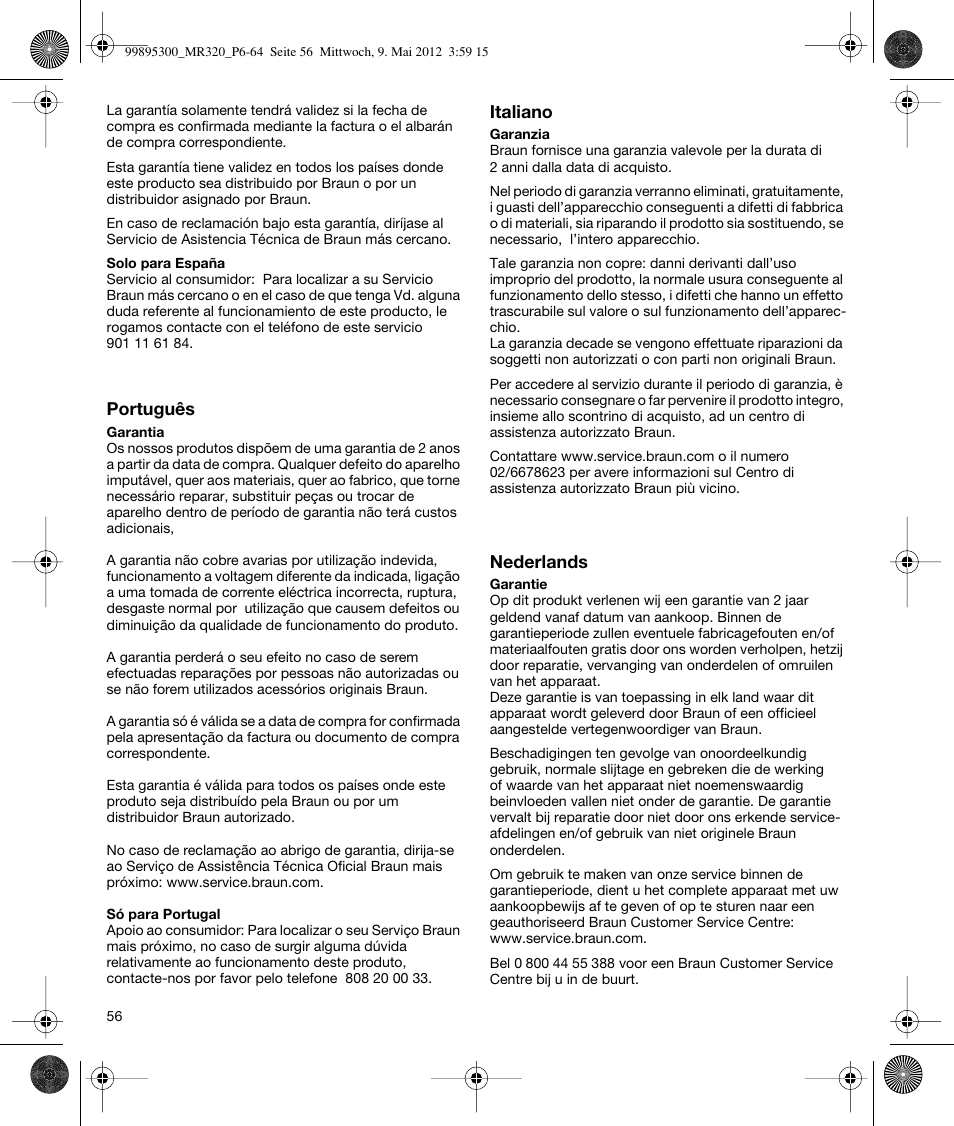 Braun Multiquick 3 MR 320 User Manual | Page 55 / 61