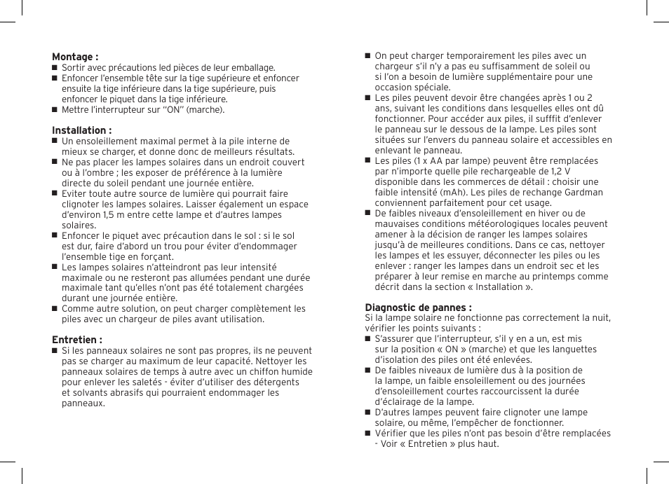 Gardman 2 Ultra Bright Stainless Steel Border Light User Manual | Page 6 / 12