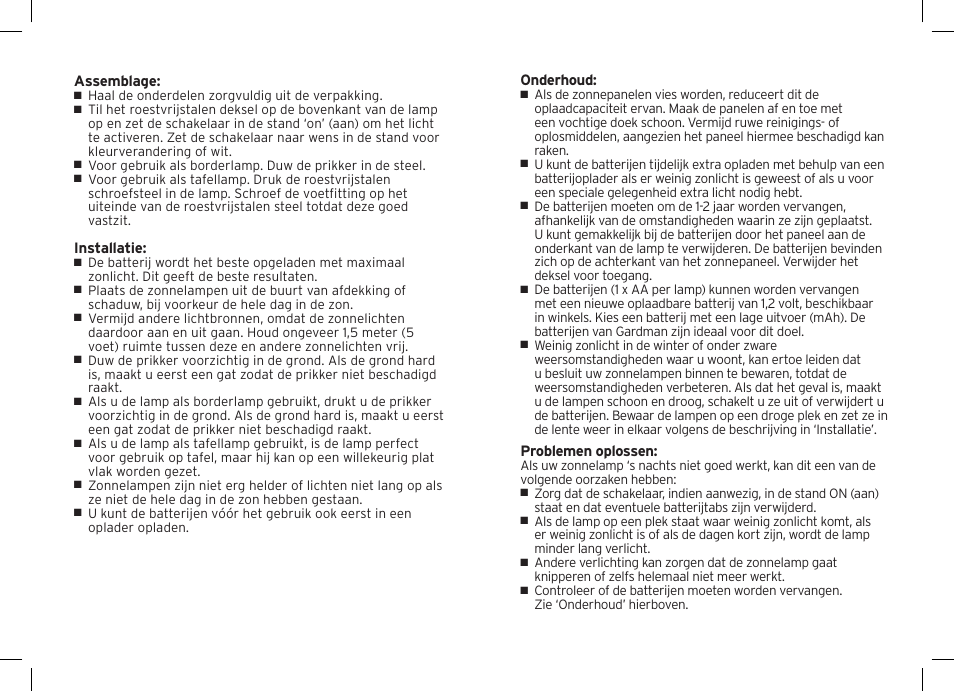 Gardman 2 Filigree Tower Light User Manual | Page 8 / 12