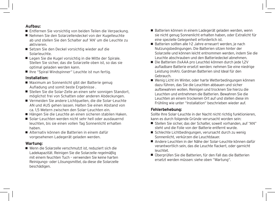 Gardman Spiral Wind Spinner Light User Manual | Page 4 / 12