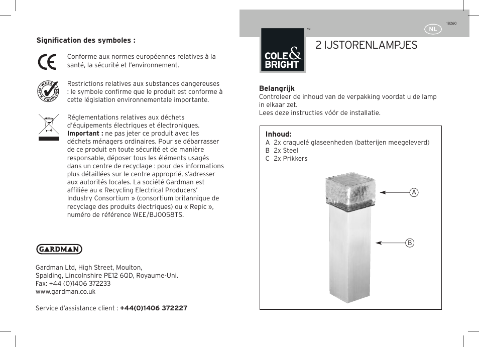 2 ijstorenlampjes | Gardman 2 Ice Tower Lights User Manual | Page 7 / 12