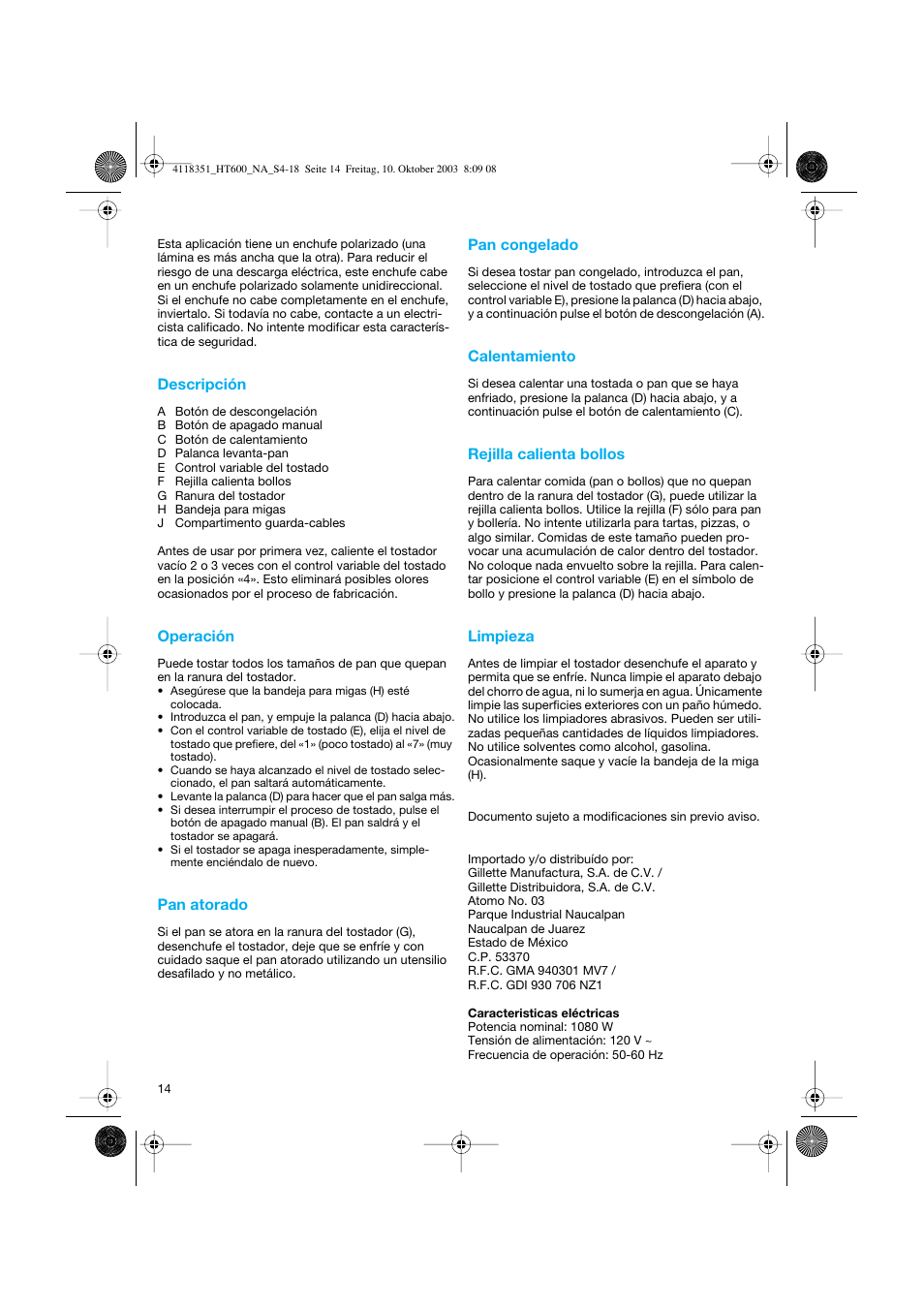 Braun 4118 User Manual | Page 14 / 18