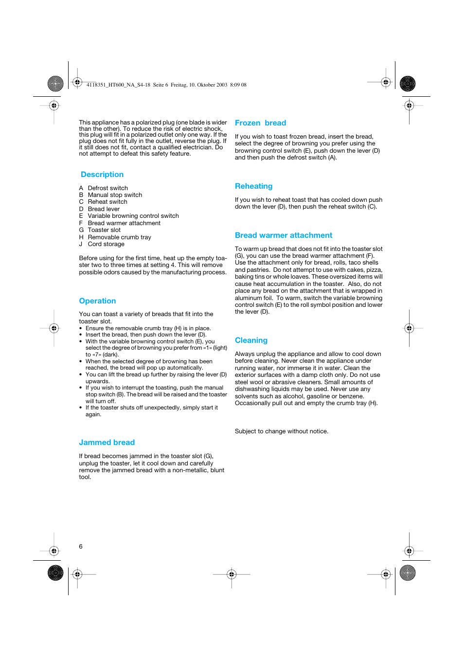 Braun 4118 User Manual | Page 6 / 18