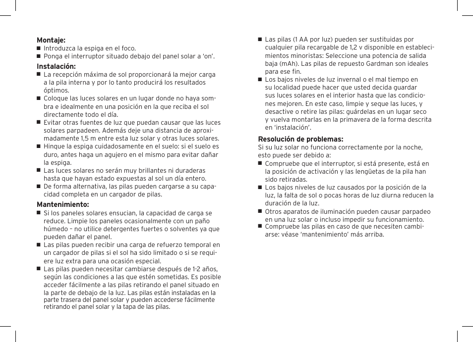 Gardman 4 Spot Lights User Manual | Page 12 / 12