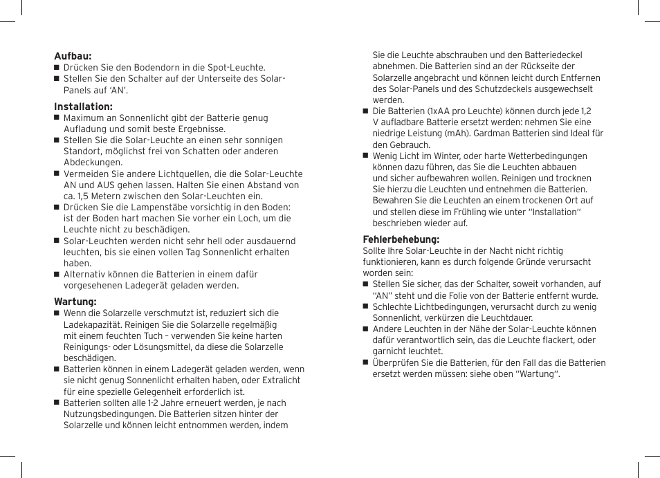 Gardman 4 Spot Lights User Manual | Page 4 / 12