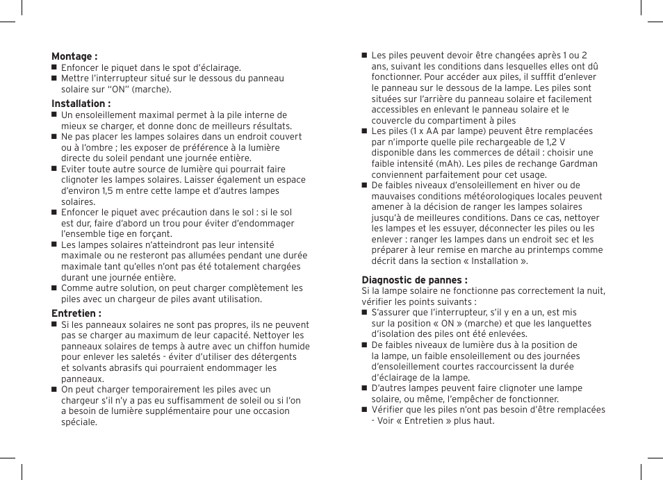 Gardman 4 Spot Lights User Manual | Page 6 / 12