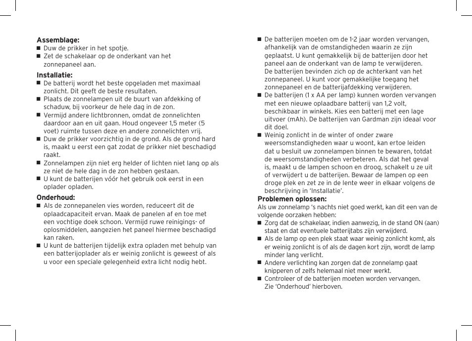 Gardman 4 Spot Lights User Manual | Page 8 / 12