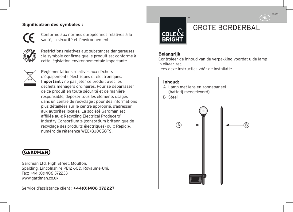 Grote borderbal | Gardman Large Border ball User Manual | Page 7 / 12