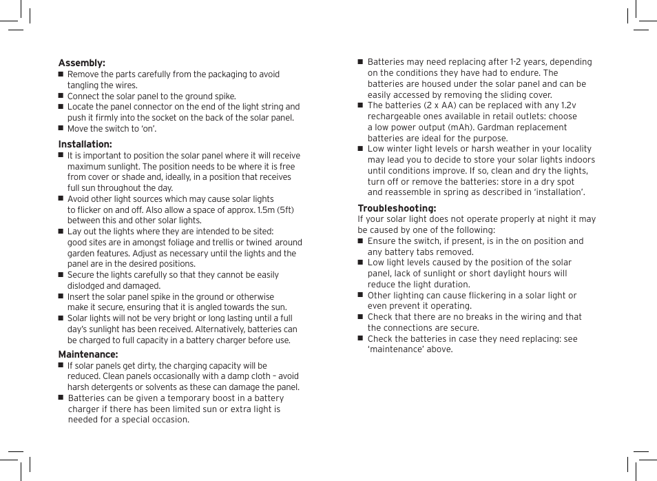 Gardman Flower Chain Morning Glory User Manual | Page 2 / 12