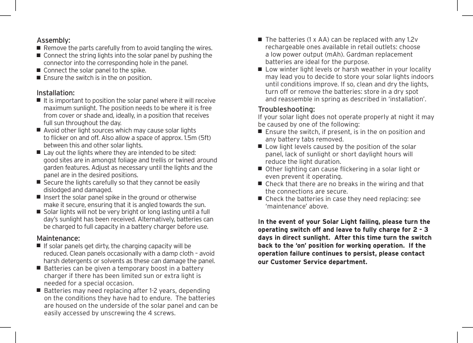 Gardman 250 LED String Lights User Manual | Page 2 / 12