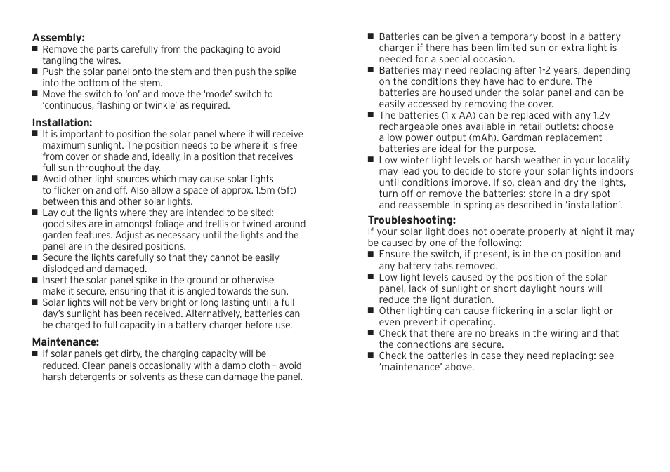 Gardman 50 LED String Lights User Manual | Page 2 / 12