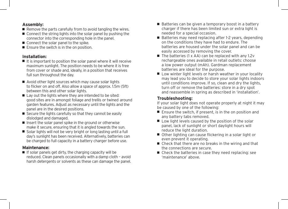 Gardman 25 LED String Lights User Manual | Page 2 / 12