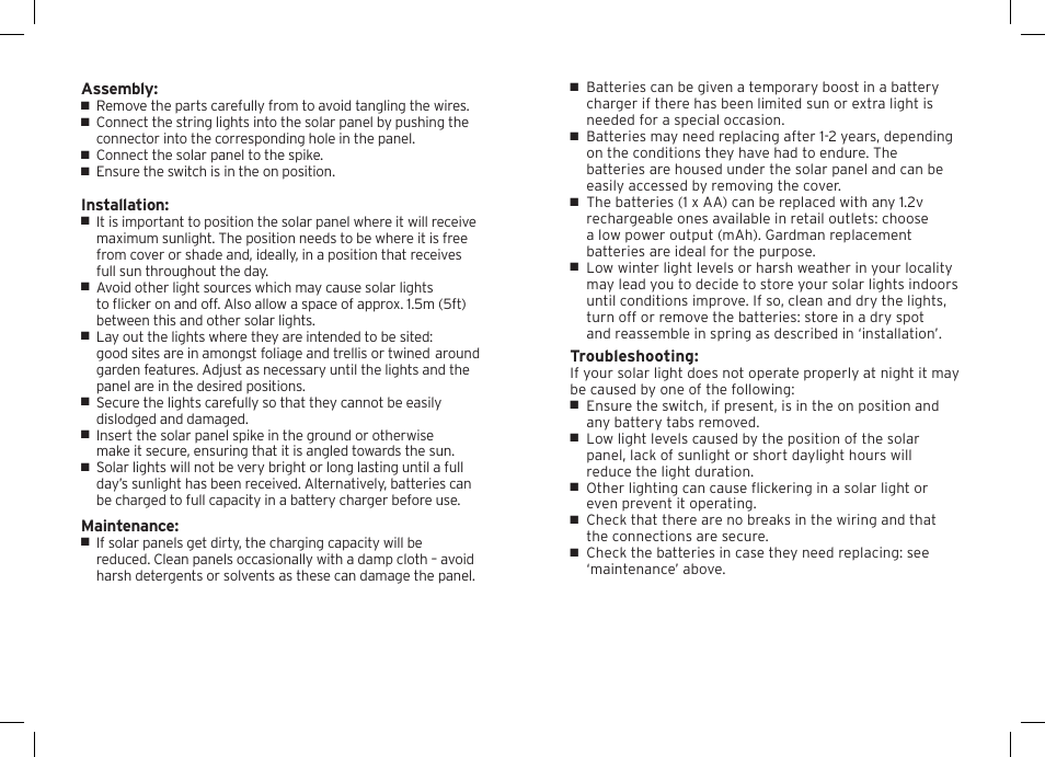 Gardman 100 LED String Lights User Manual | Page 2 / 12