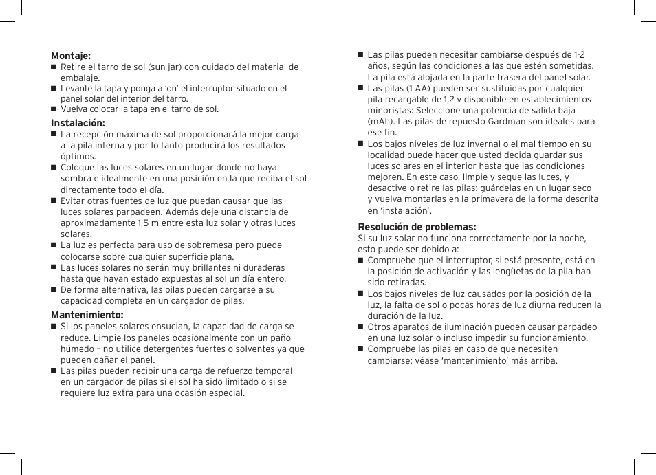 Gardman Sun Jar User Manual | Page 12 / 12