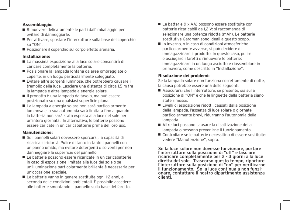 Gardman Solar Sandstone Round Path Light User Manual | Page 10 / 12