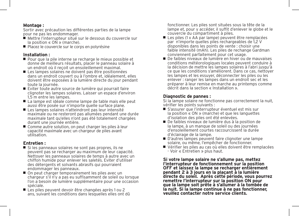 Gardman Solar Sandstone Post Light Twin Pack User Manual | Page 6 / 12