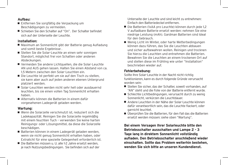 Gardman Solar Sandstone Square Path Light User Manual | Page 4 / 12