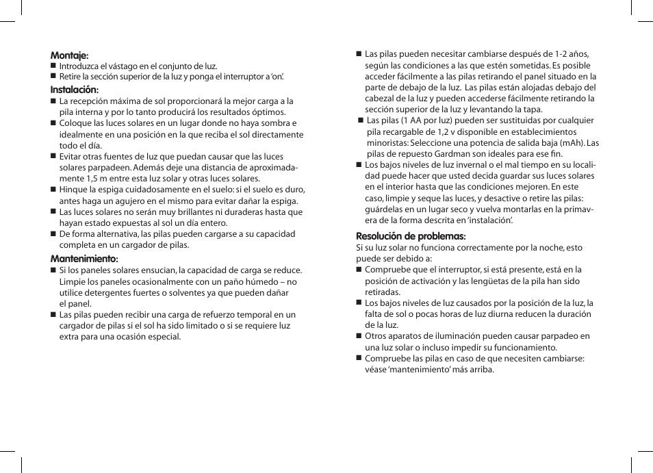 Gardman SS Post Lights User Manual | Page 12 / 12