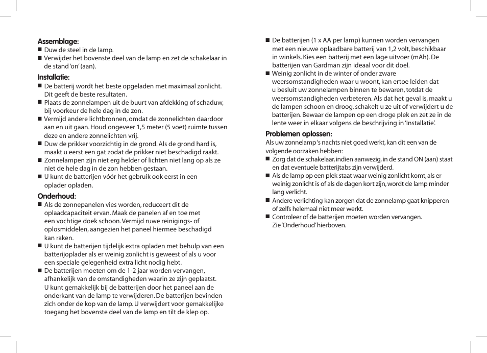 Gardman SS Post Lights User Manual | Page 8 / 12