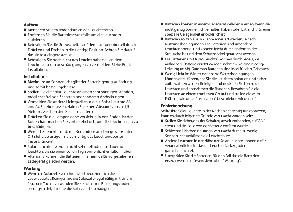 Gardman 6 Orbis SS Solar Lights User Manual | Page 4 / 12