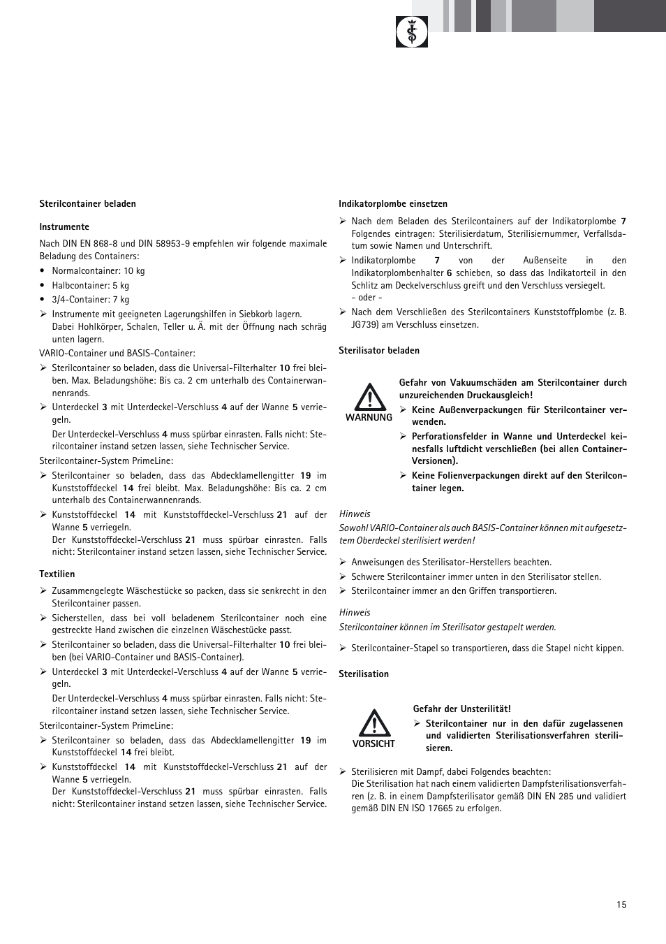 Braun Sterile Container System 9-Jul User Manual | Page 17 / 84