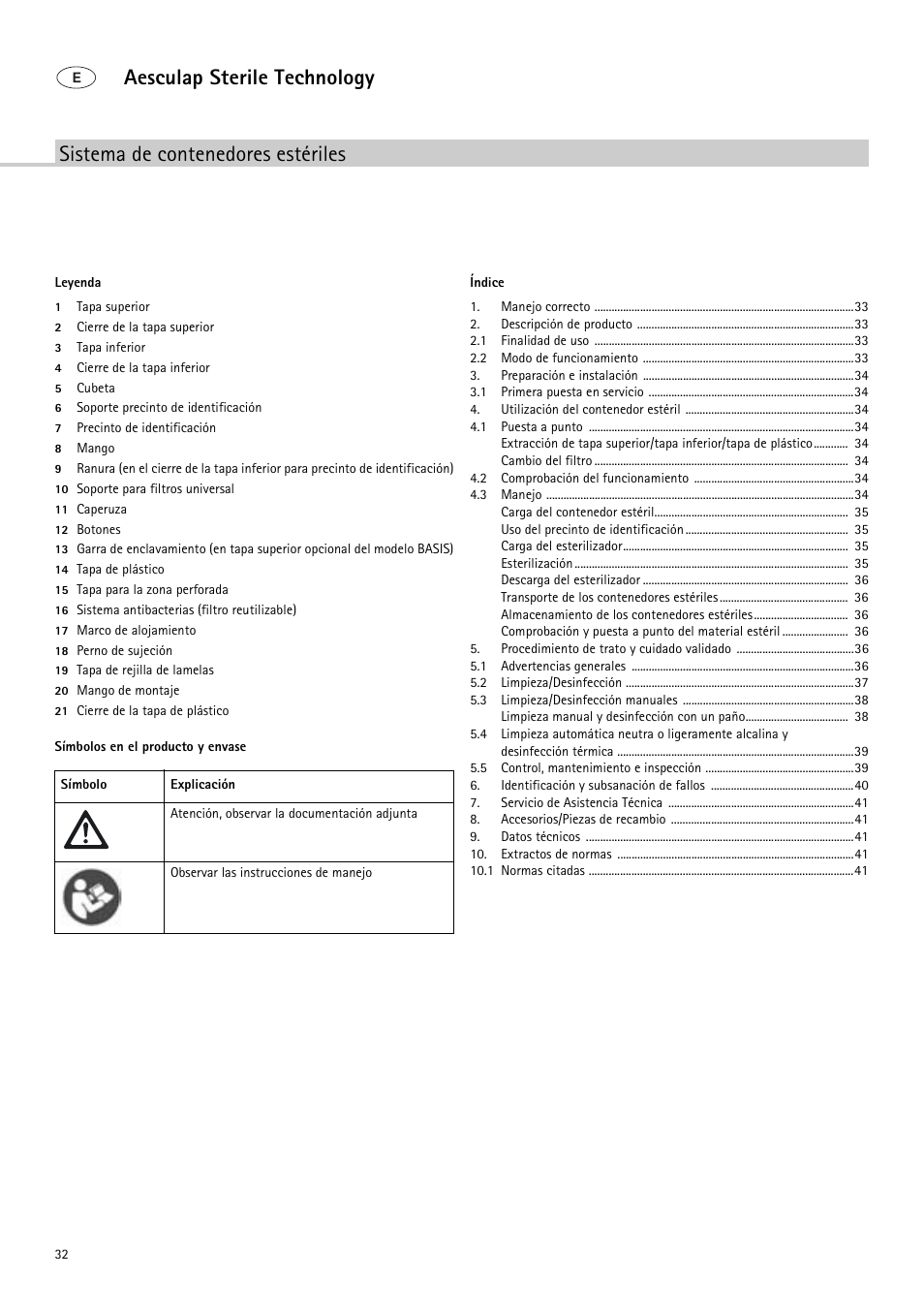 E - sistema de contenedores estériles | Braun Sterile Container System 9-Jul User Manual | Page 34 / 84