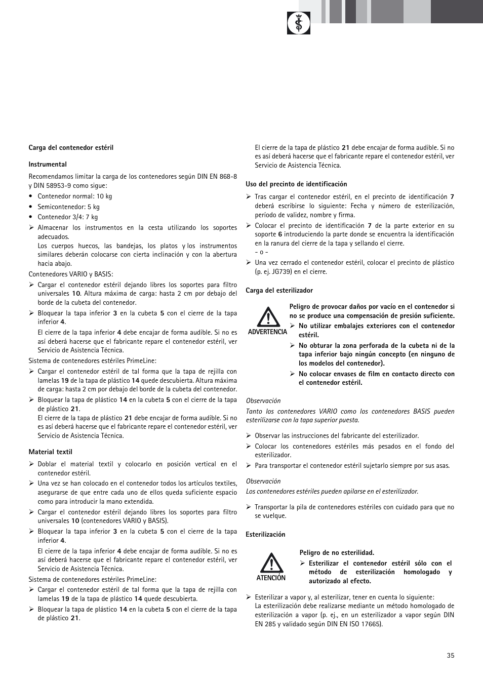 Braun Sterile Container System 9-Jul User Manual | Page 37 / 84