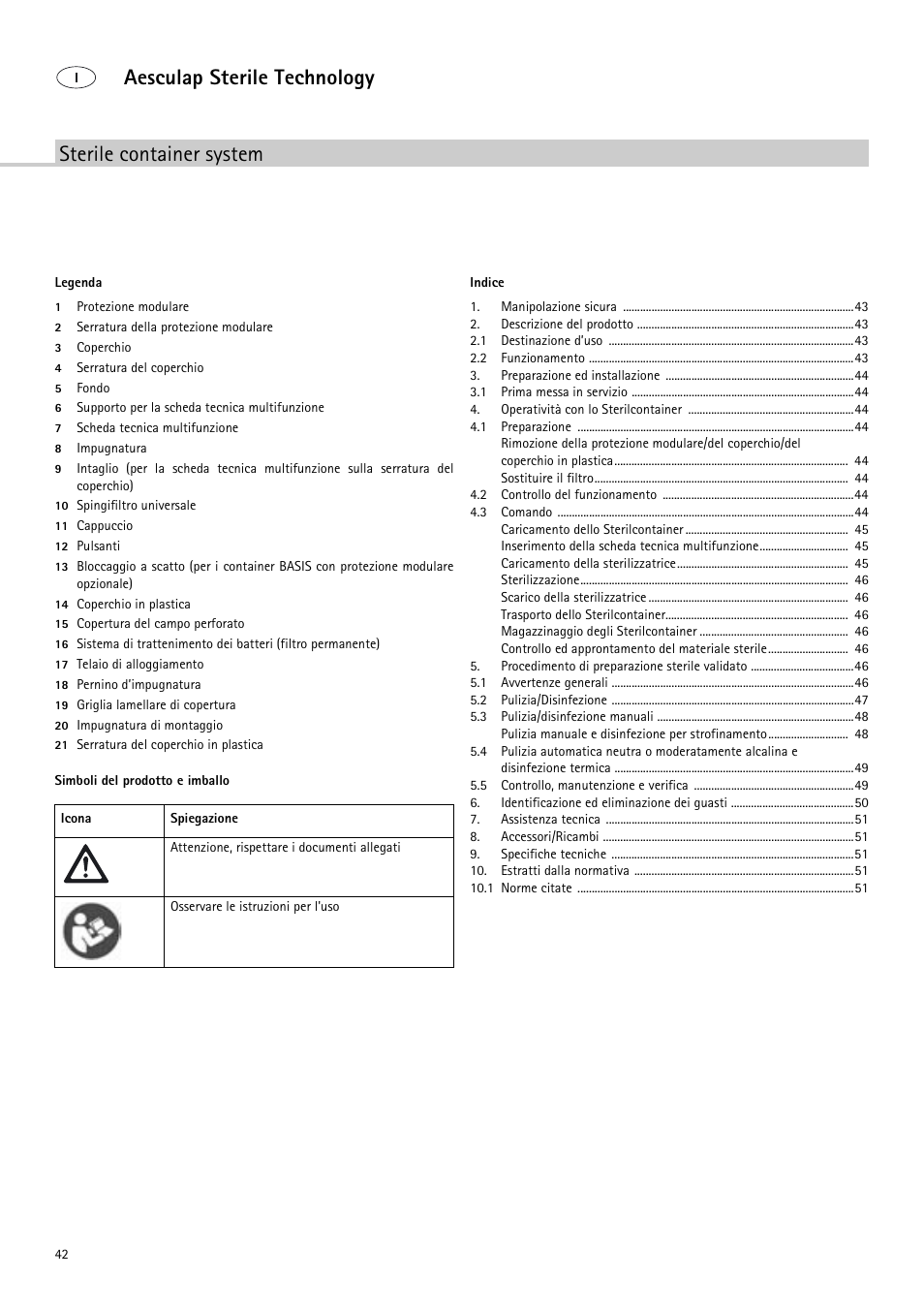 I - sterile container system | Braun Sterile Container System 9-Jul User Manual | Page 44 / 84