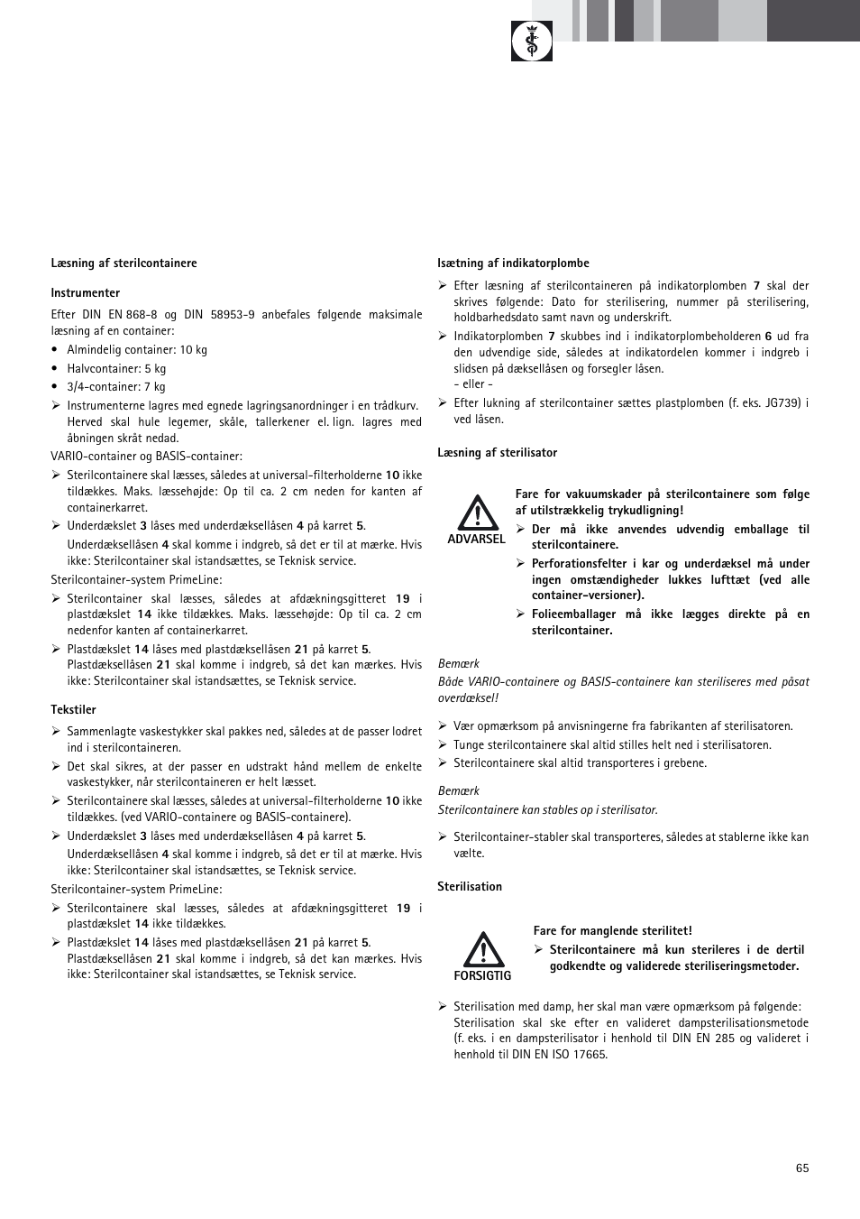 Braun Sterile Container System 9-Jul User Manual | Page 67 / 84