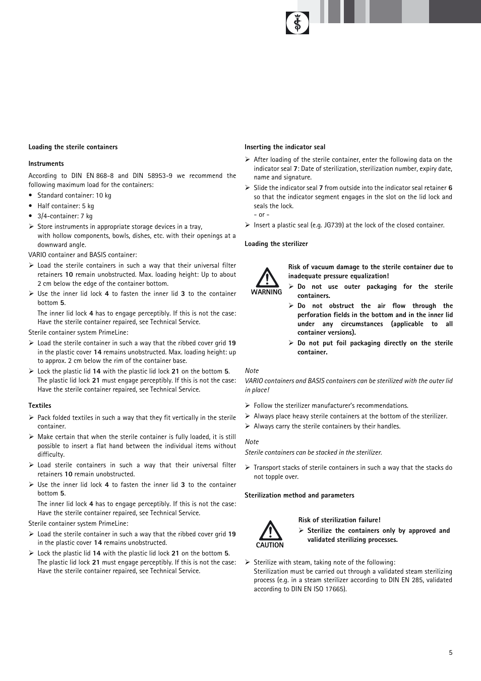 Braun Sterile Container System 9-Jul User Manual | Page 7 / 84