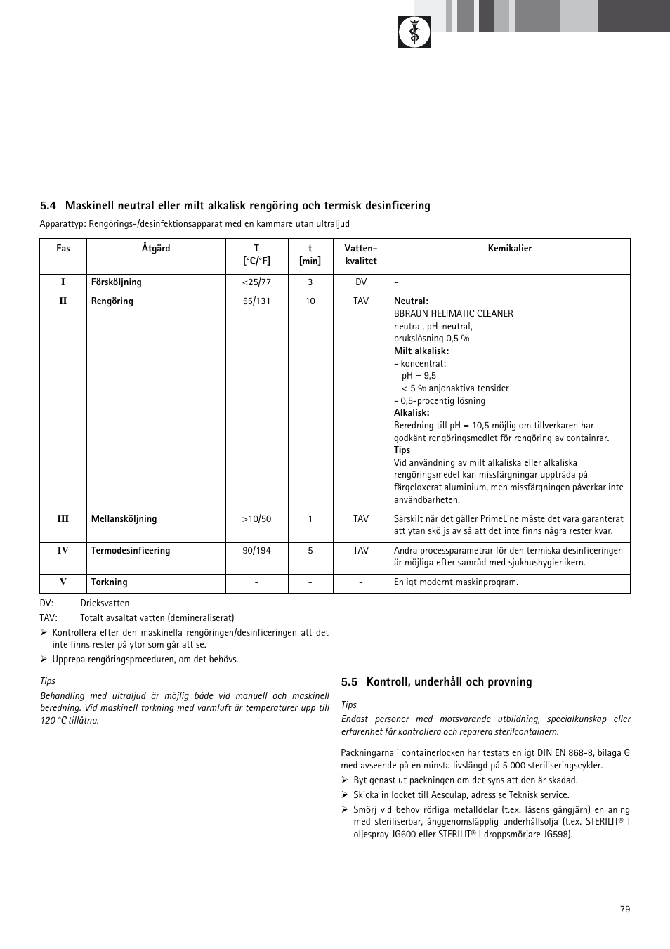 Braun Sterile Container System 9-Jul User Manual | Page 81 / 84